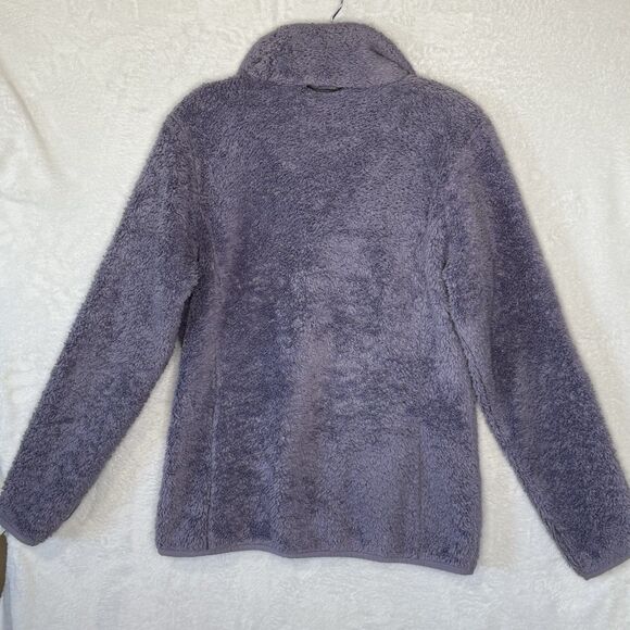 Columbia Purple Sherpa Fleece Fuzzy Zip-Up Jacket Size Medium - Picture 8 of 16